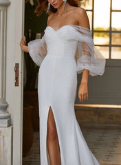 Off The Shoulder Long Sleeves Wedding Dress Trumpet/Mermaid