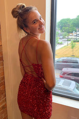 Olga Homecoming Dress Pretty Bodycon Sequin Short Party Cocktail Dress
