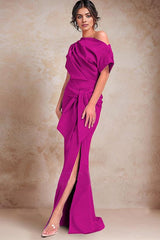 One-Shoulder Mermaid/Trumpet Mother of the Bride Dresses Featuring a Side Split