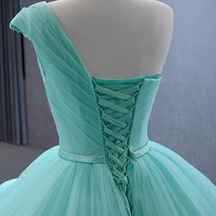 One Shoulder Quinceanera Dress Sweet 15 Tulle Ball Gown Sweet 16 Dress