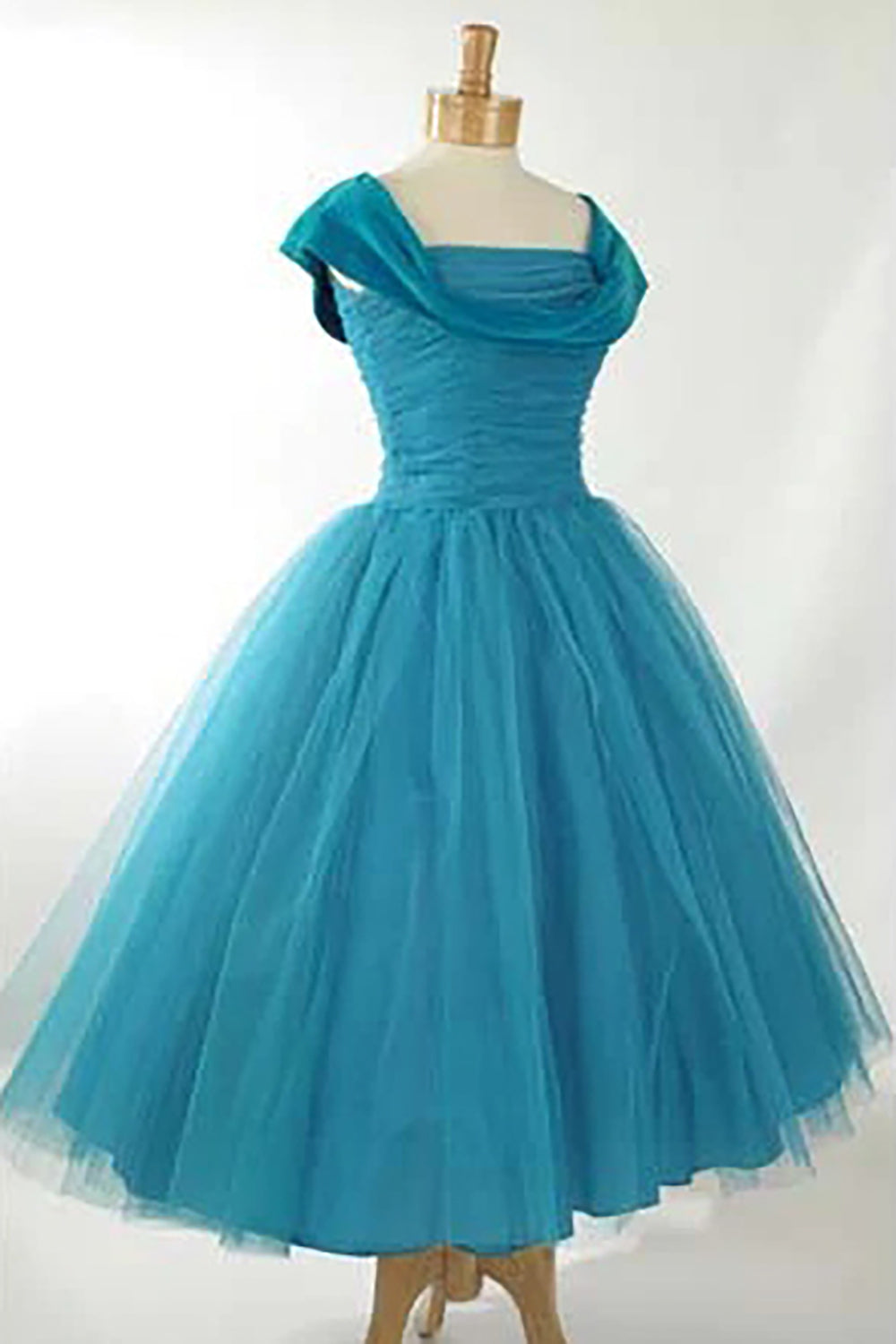 Peacock Blue Homecoming Dresses Square Neck A Line Cocktail Dresses
