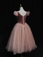 Pink Homecoming Dress Tulle Short Party Cocktail Dress