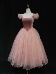 Pink Homecoming Dress Tulle Short Party Cocktail Dress