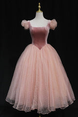 Pink Homecoming Dress Tulle Short Party Cocktail Dress