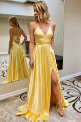 Pink Prom Dress Satin Long Evening Dress