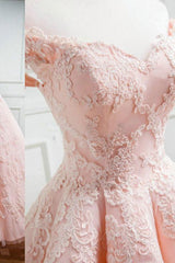 Pink Prom Dress Sweetheart Tulle Lace Long Prom Gown Formal Evening Dress