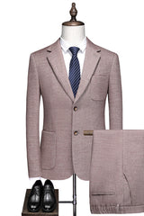 Pink Slim Fit Notched Lapel Suit Glamorous