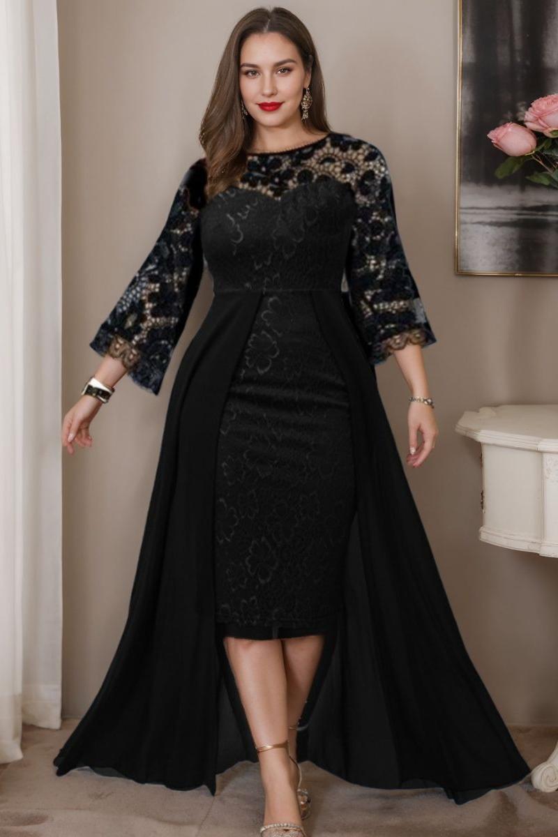 Plus Size Mother of the Bride A-Line/Princess Sweetheart Asymmetrical Dress with Appliques