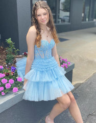 Pretty Homecoming Dress A Line Heart shaped Lace Short Party Cocktail Dress