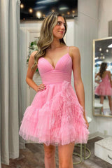 Pretty Homecoming Dress A Line Sparkling Short Party Cocktail Dress