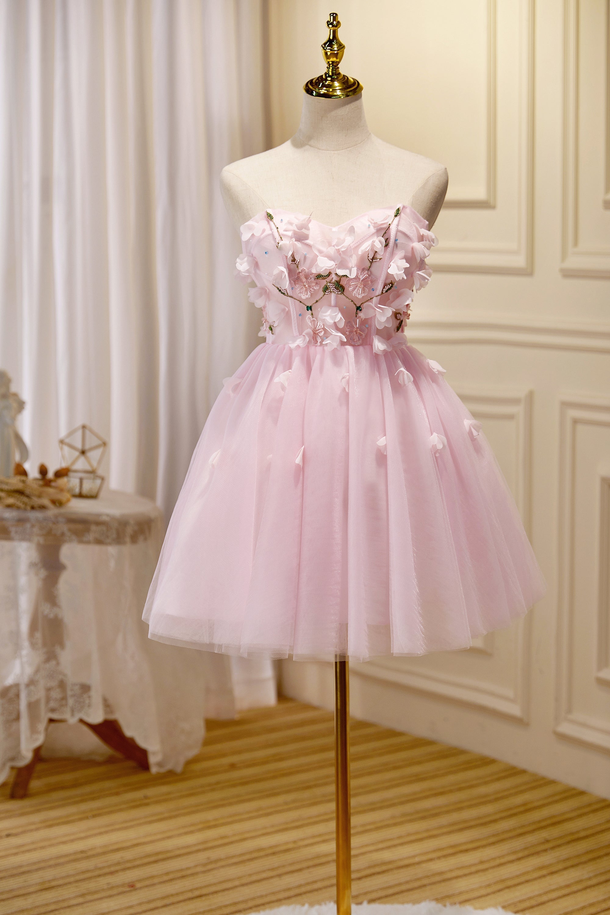 Pretty Homecoming Dress A Line Tulle Short Party Cocktail Dress