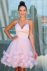 Pretty Homecoming Dress A LineV neck Sleeveless Short Party Cocktail Dress