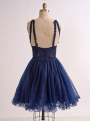 Pretty Homecoming Dress Embellished With Delicate EmbroideryTulle Short Party Cocktail Dress