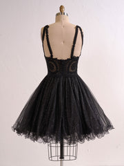Pretty Homecoming Dress Embellished With Delicate EmbroideryTulle Short Party Cocktail Dress
