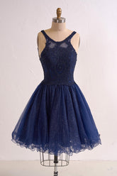 Pretty Homecoming Dress Embellished With Delicate EmbroideryTulle Short Party Cocktail Dress