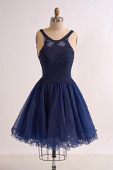 Pretty Homecoming Dress Embellished With Delicate EmbroideryTulle Short Party Cocktail Dress