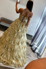 Princess Prom Dress Off the Shoulder Sequined Lace Evening Dress