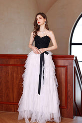 Prom Dress Ivory A Line Tulle Long Evening Dress