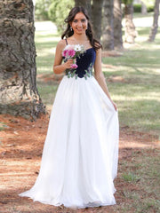 Prom Dress Ivory Sweetheart Tulle Lace Long Evening Dress