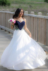 Prom Dress Ivory Sweetheart Tulle Lace Long Evening Dress