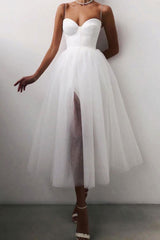 Prom Dress Ivory Tulle Short Evening Dress