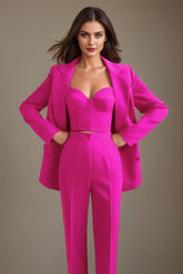 Prom Suits For Women With Peak Lapel 3-Piece Set