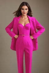 Prom Suits For Women With Peak Lapel 3-Piece Set