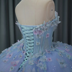 Purple Princess Quinceanera Dress 2024 Strapless Appliques Beads Birthday Party For 15Th Girls Ball Gown Dress