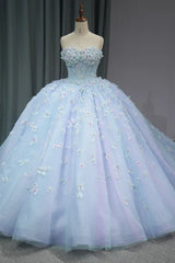 Purple Princess Quinceanera Dress 2024 Strapless Appliques Beads Birthday Party For 15Th Girls Ball Gown Dress