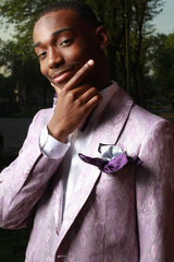 Purple Shawl Lapel 2 Piece Men's Prom Suit Blazer Pants
