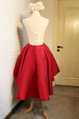 Red Homecoming Dress Lace Applique Short Party Cocktail Dress