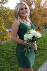 Red Homecoming Dresses Spaghetti Straps Beaded Tight Short Cocktail Dresses
