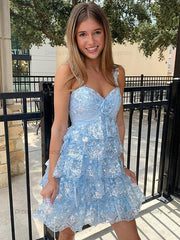 Dressystars Rosette Sequin Baby Doll Short Homecoming Party Dress