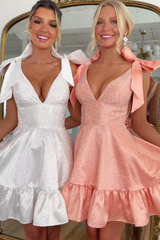 Royal Blue A Line Homecoming Dresses Ruffled Short Cocktail Dresses With Beading