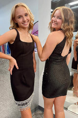 Royal Blue Homecoming Dress Halter Keyhole HotfixShort Party Cocktail Dress