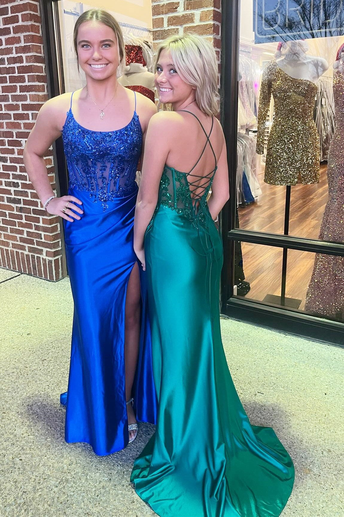 Royal Blue Prom Dress Appliques Scoop Neck Mermaid Long Formal Dress Evening Dress