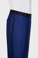 Royal Blue Three Piece Shawl Lapel Wedding Suit for Men