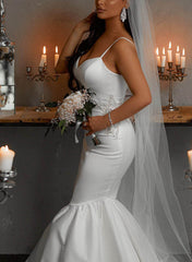 Satin Trumpet/Mermaid Wedding Dress