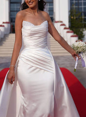 Satin Wedding Dress With Beading