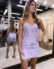 Scarlett Homecoming Dress Pretty Bodycon Lace Corset Short Party Cocktail Dress