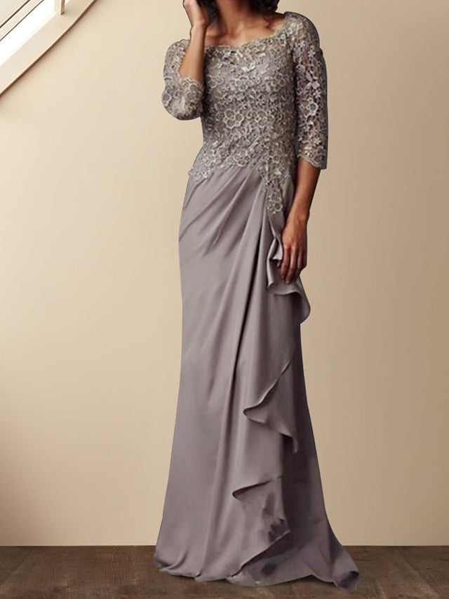 Floor-Length Mother of the Bride Column/Sheath Gown