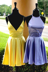 Simple Homecoming Dress Satin Short Party Cocktail Dress