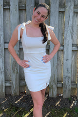 Simple Homecoming Dresses Tight Cocktail Dresses with Slit