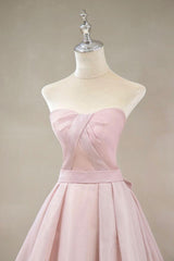 Simple Pink Prom Dress Long Formal Wedding Party Dress Formal Evening Dress