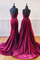 Simple Satin Prom Dress Long Formal Evening Dress