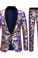 Single-Breasted One-Button Men's Party Suit In Standard Fit 2-Piece Set