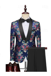 Single-Breasted One-Button Men's Two-Piece Suit For Evening Parties And Proms