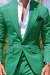 Single-Breasted One-Button Tailored Wedding Suit For Men 2-Piece Set
