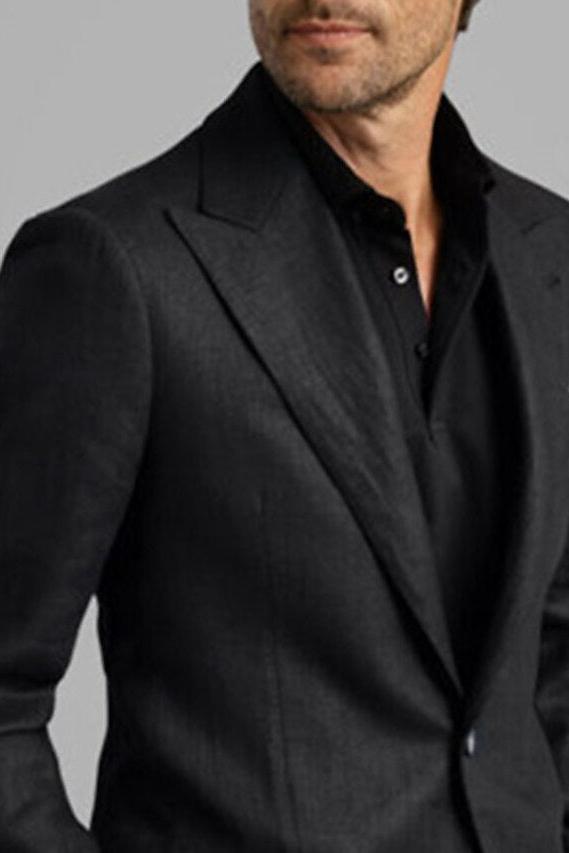 Single-Breasted Two-Button Blazer Jacket In A Tailored Fit For Men