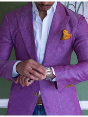 Single-Breasted Two-Button Blazer Jacket In Tailored Fit For Men